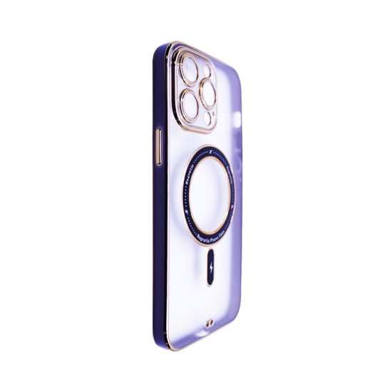 Magnetic Case with Camera Lens Q Series For Apple iPhone 14 Pro Max Blue